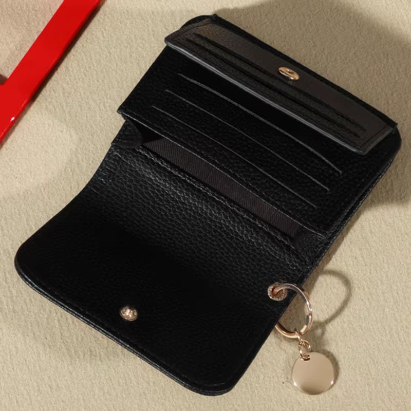 Portefeuille court pliable pour femmes, portefeuille en cuir Pu de qualité, porte-monnaie court Simple, porte-cartes de couleur unie, mignon, pour femmes
