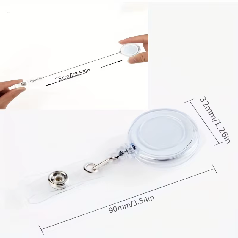 Porte-carte horizontal transparent durable avec boucle facile à tirer