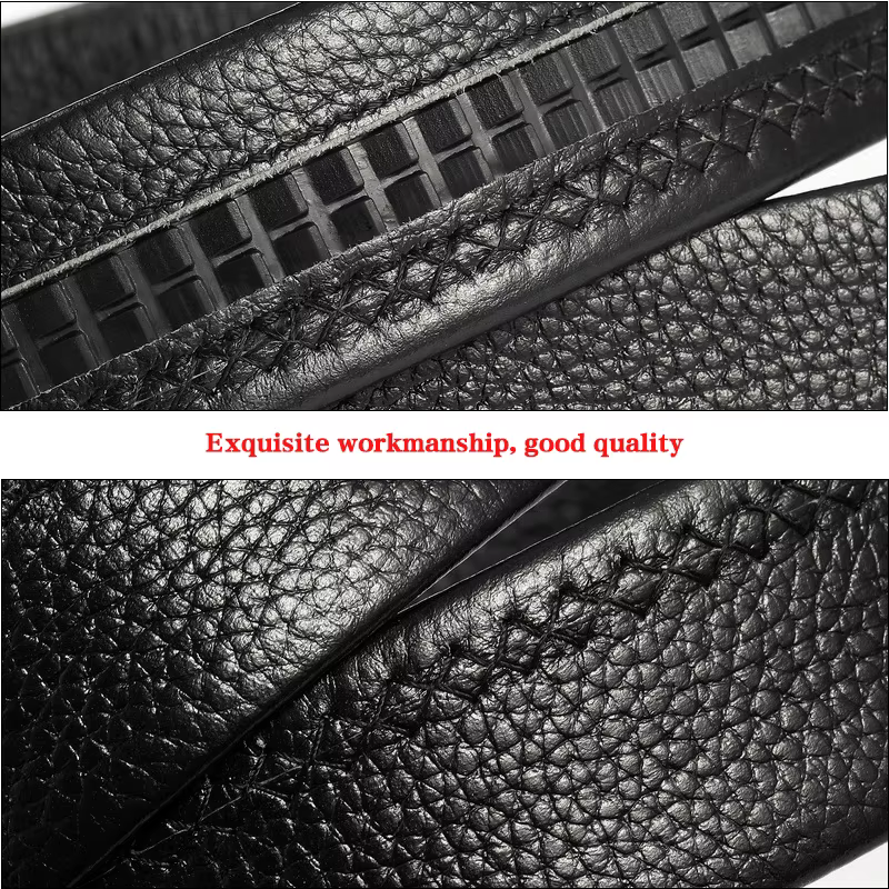 Ceinture pour homme en cuir de luxe avec boucle automatique