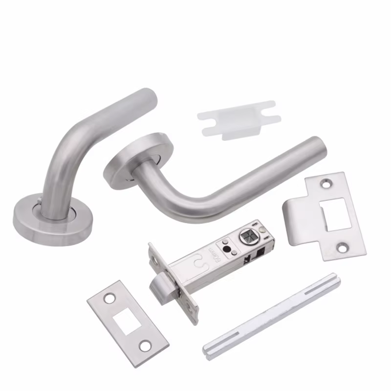 Serrure de Passage de porte ignifuge en acier inoxydable 304, 60mm, poignée en langue
