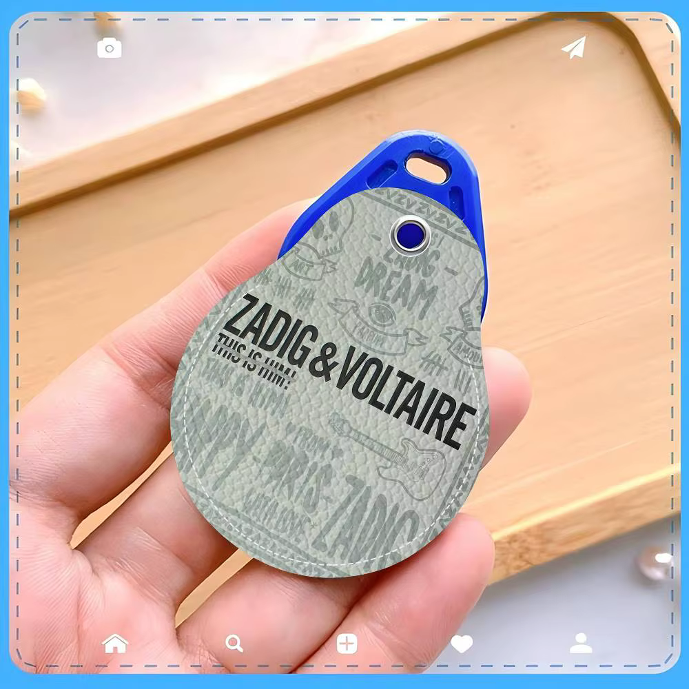 Porte-clés classique en PU en forme de goutte d'eau avec logo Z-Zadig V-Voltaire