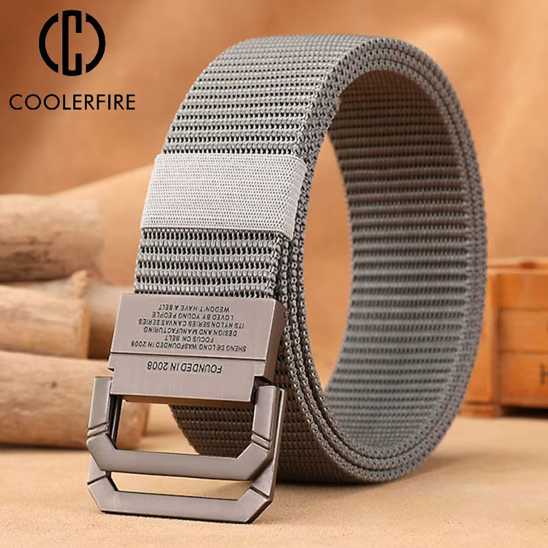 Hommes ceinture en Nylon sangle tissu tactique armée toile décontracté mode luxe concepteur jean
