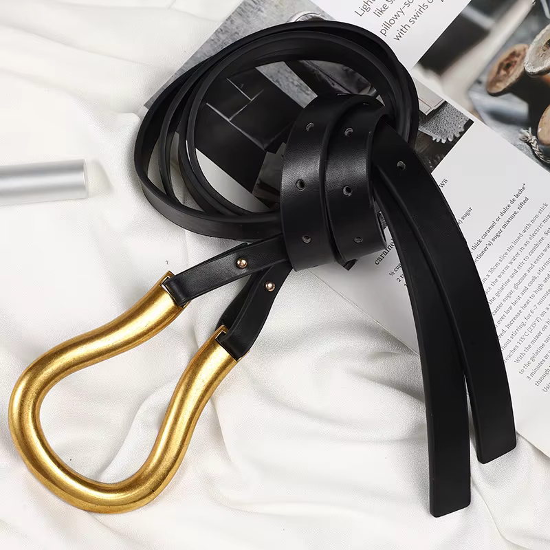 Ceinture large pour femme – Grande boucle mors de cheval