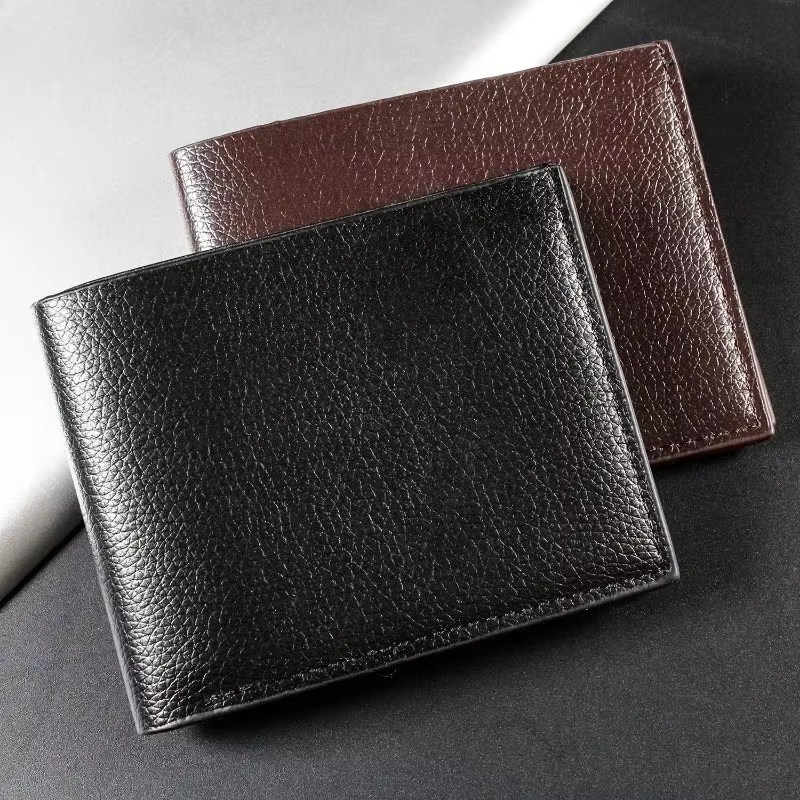 Portefeuille Homme en cuir véritable hommes portefeuilles produit Premium véritable peau de vache portefeuilles pour Homme court noir Walet Portefeuille Homme