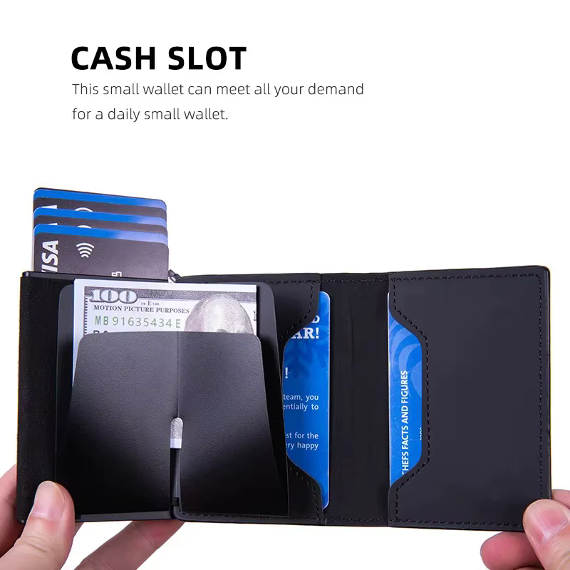 Porte-carte de crédit magnétique avec nom personnalisé