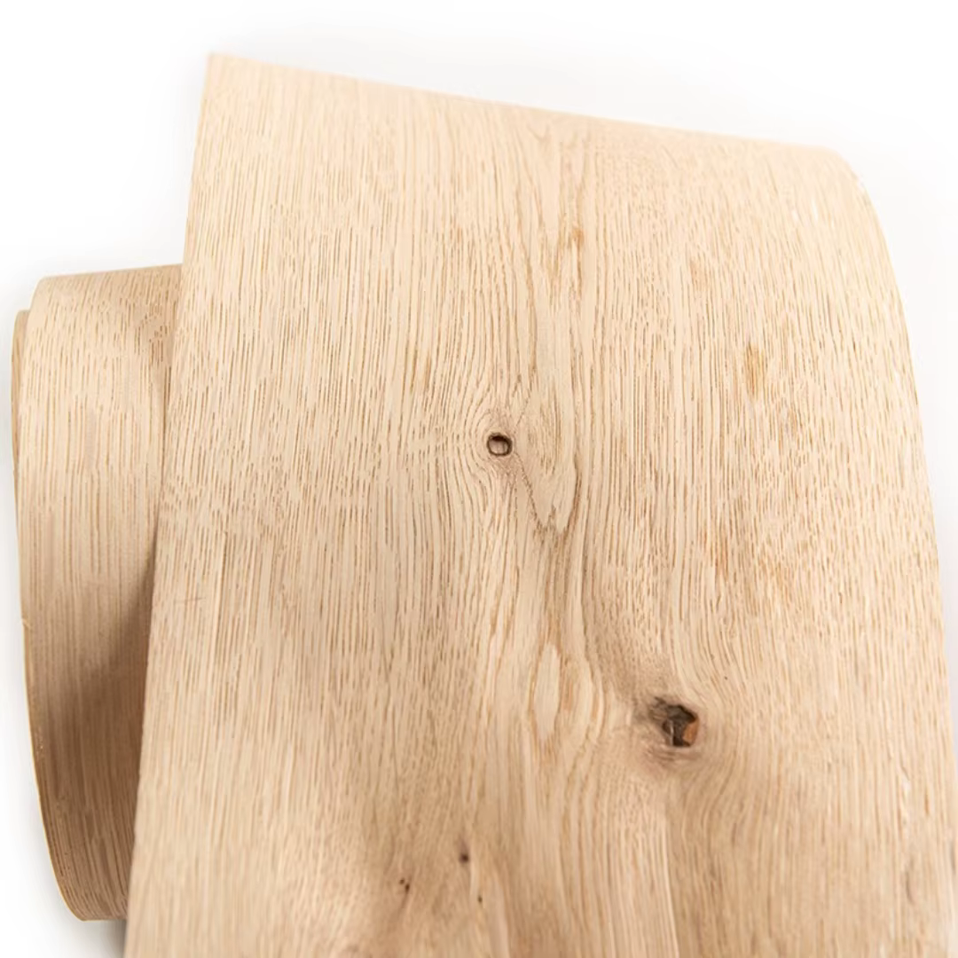 Placage en bois de chêne blanc noué naturel Vintage de 0.5mm d'épaisseur pour panneaux de haut-parleurs revêtements muraux conception de meubles et d'armoires