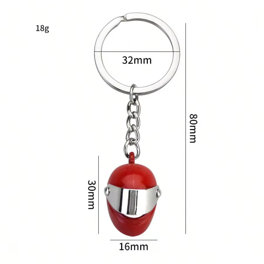 1 porte-clés personnalisé pour casque de moto