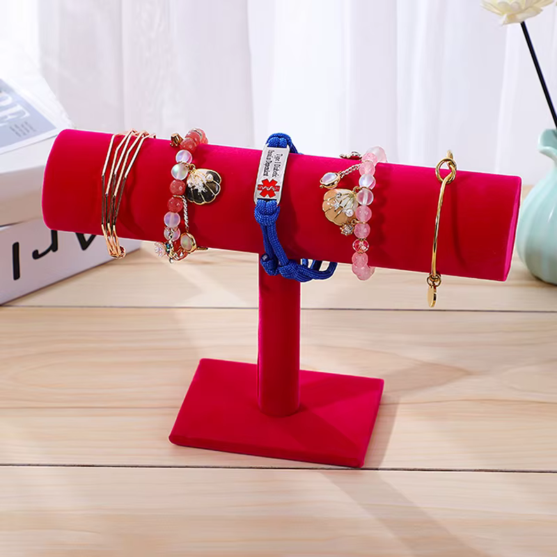 Présentoir de bijoux en velours gris, support de Bracelet, présentoir de Bracelet détachable, support de bijoux pour affichage de montre