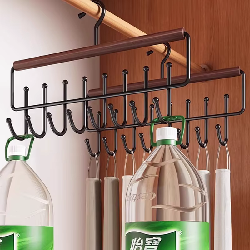 1 pièce Porte-vêtements et organisateur de chapeaux avec crochets, gain de place, organisateur de placard suspendu pour jeans, jupes, chaussettes et pantalons
