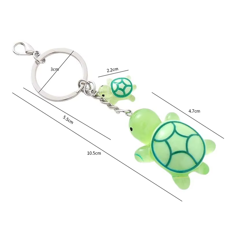 Porte-clés tortue lumineuse 3D