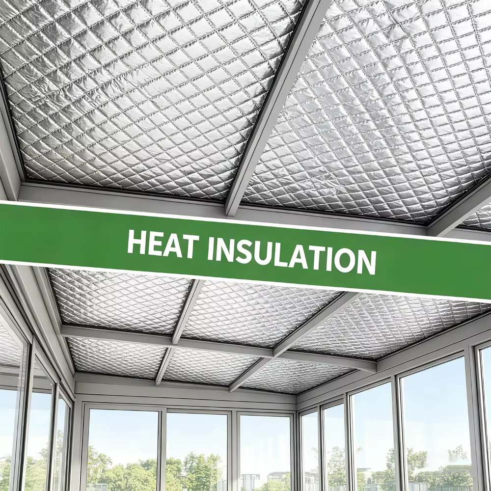 Tapis d'isolation thermique pour voiture, double face, en aluminium réfléchissant, anti-humidité, insonorisant, en mousse, pour toit et fenêtre, bouclier thermique