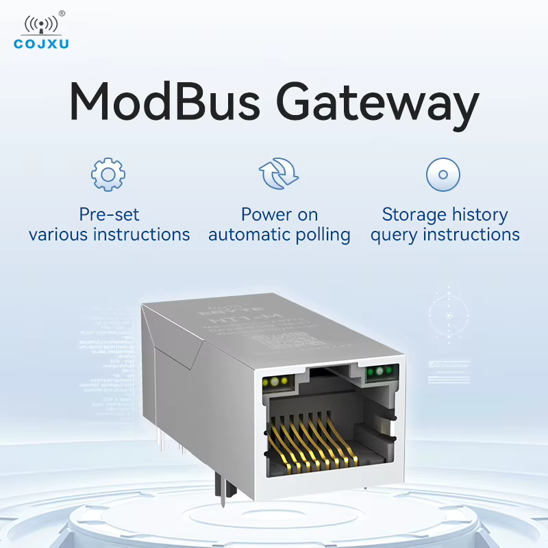 Module de port réseau série TTL vers Ethernet COJXU NE2-T1M NT1-M Passerelle Modbus TCP vers RTU Communication IoT MQTT Série vers RJ45