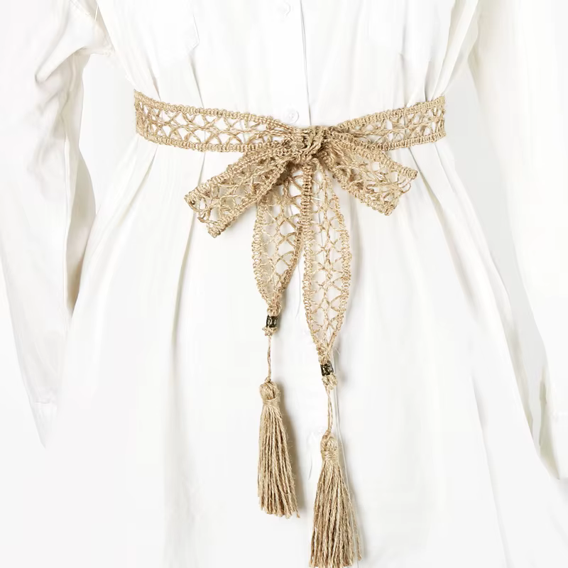 Ceinture tressée en macramé pour femmes