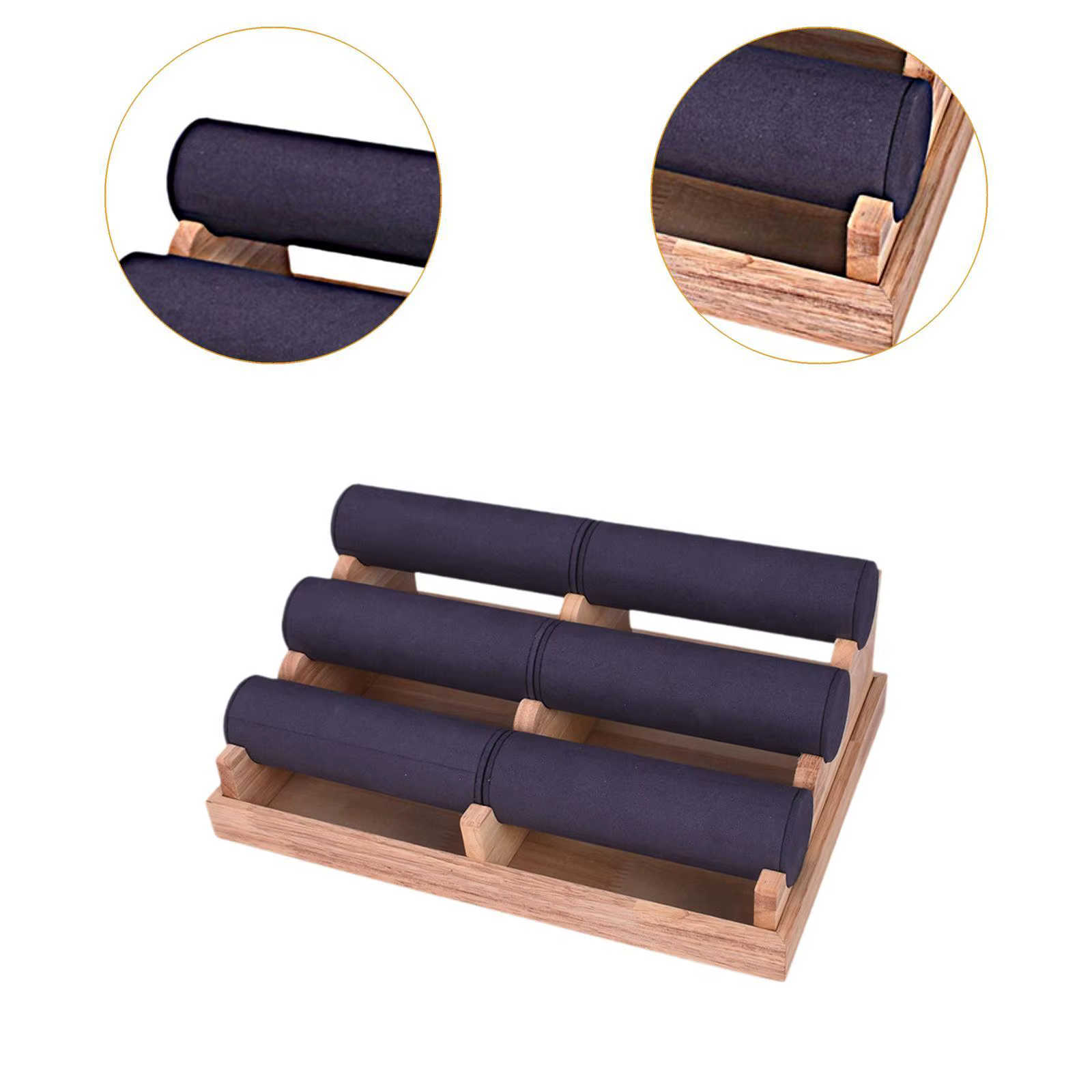 Support de présentation pour bracelets, bijoux et montres, idéal pour salons professionnels, bijouteries, studios photo et comptoirs.