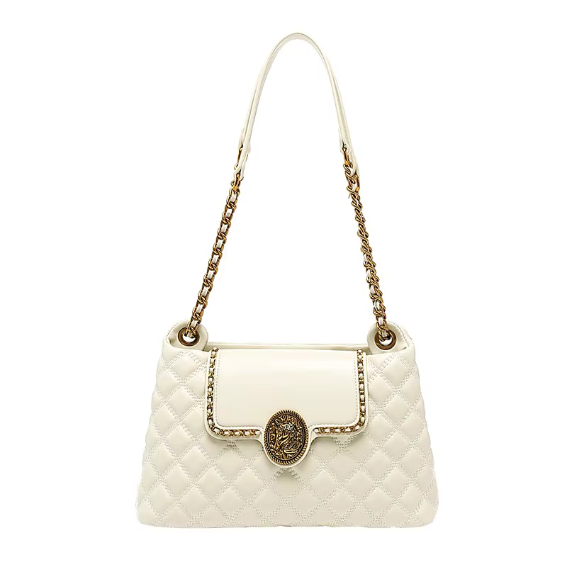 Sac à chaîne en cuir véritable pour femme