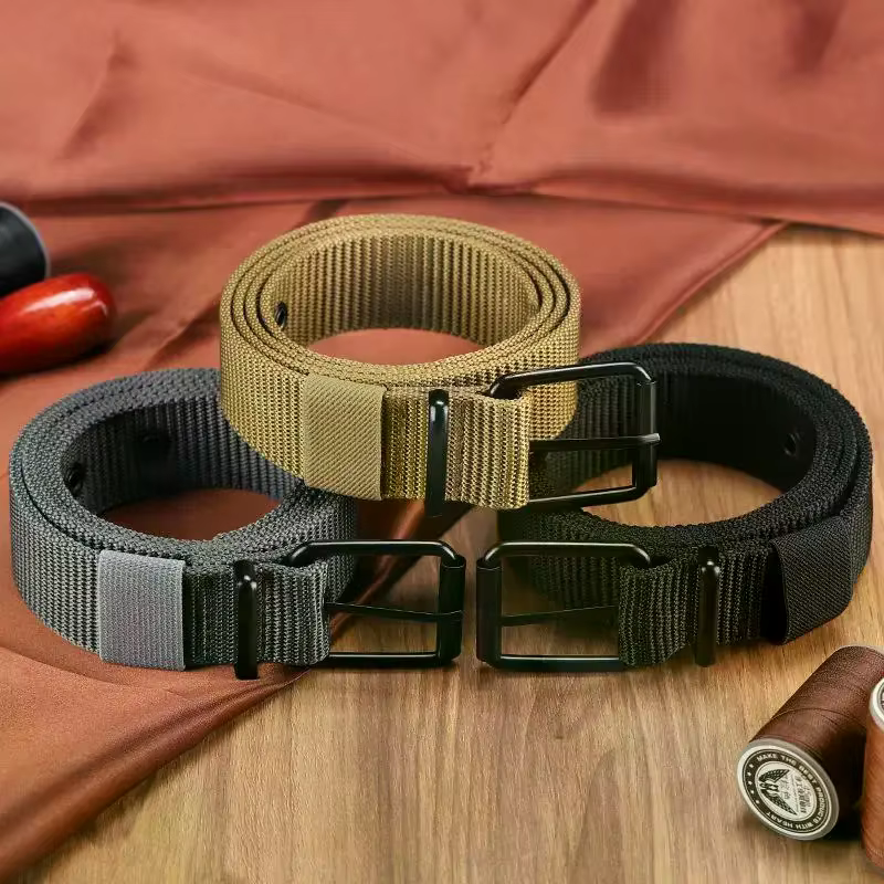 Ceinture pour hommes toile poreuse boucle ardillon