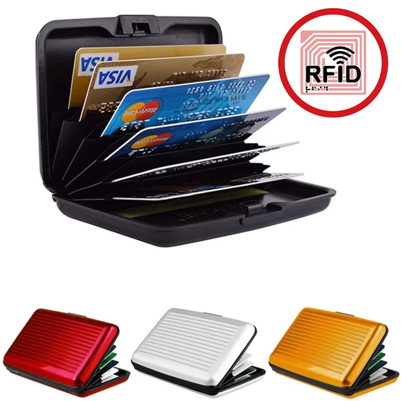 2025 RFID bloquant le portefeuille en métal femmes hommes d'affaires ID carte de crédit protecteur porte-carte de haute qualité étanche Anti-scan sac à main