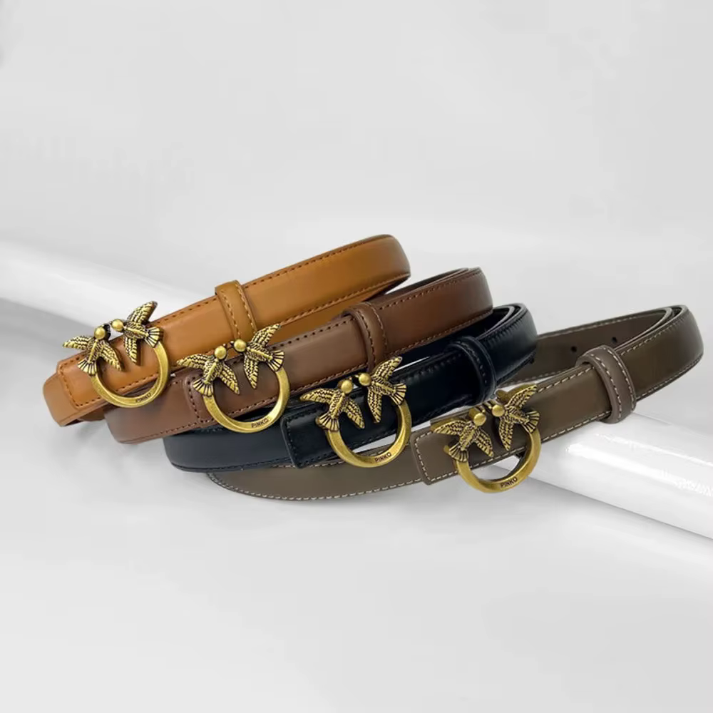 Nouvelle ceinture polyvalente pour femme 2026 avec boucle en forme d'oiseau, ceinture rétro décorée de hirondelles, ceinture de haute qualité pour femme