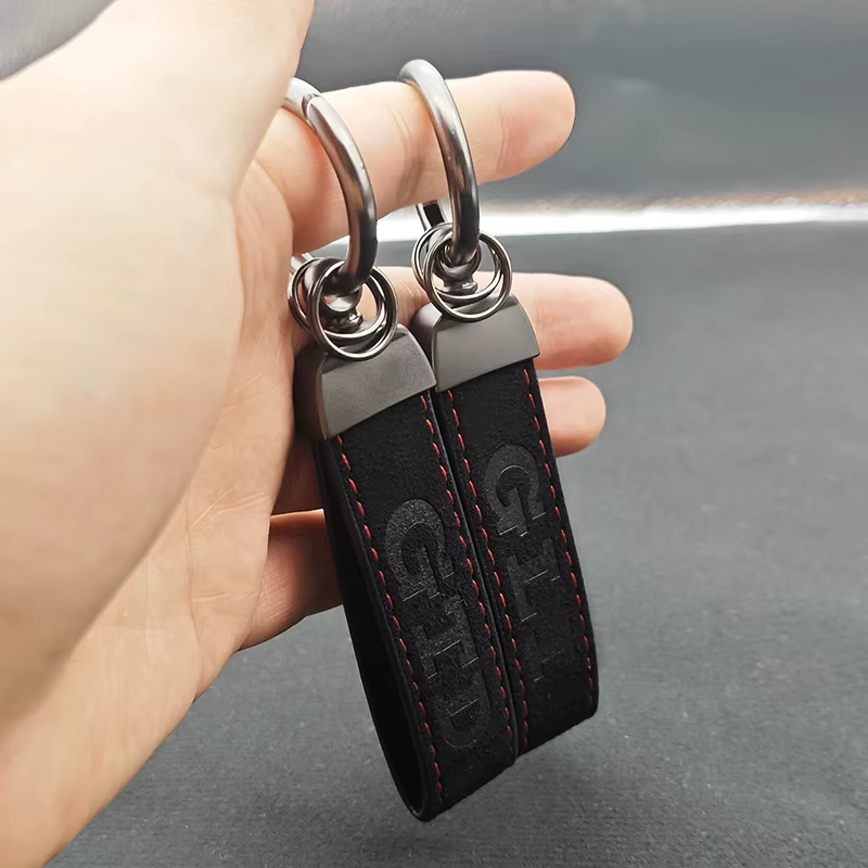 Porte-clés en cuir de luxe de haute qualité pour hommes et femmes