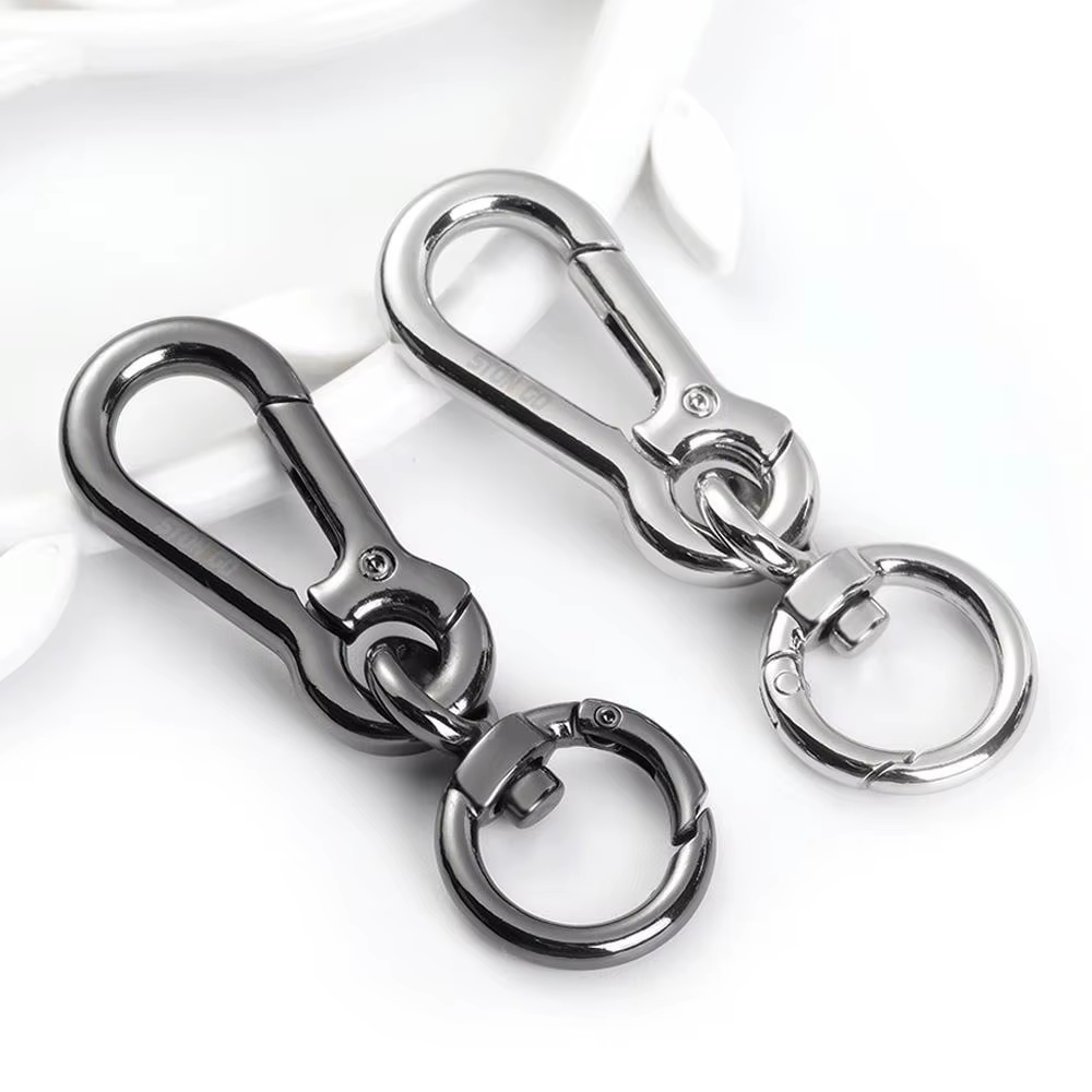 Porte-clés à mousqueton en alliage de Zinc