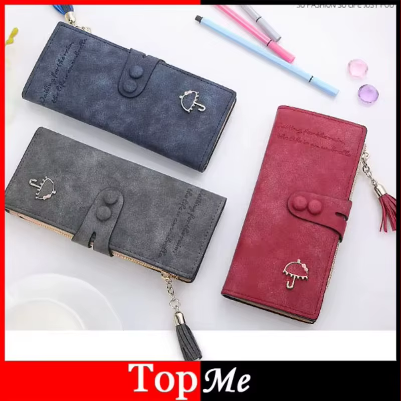 Portefeuilles pour femmes en cuir PU mat