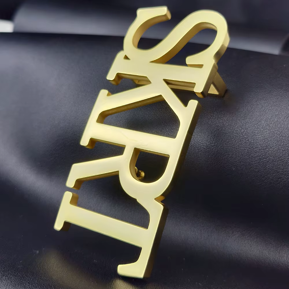 Ceinture personnalisée unisexe avec nom et lettres