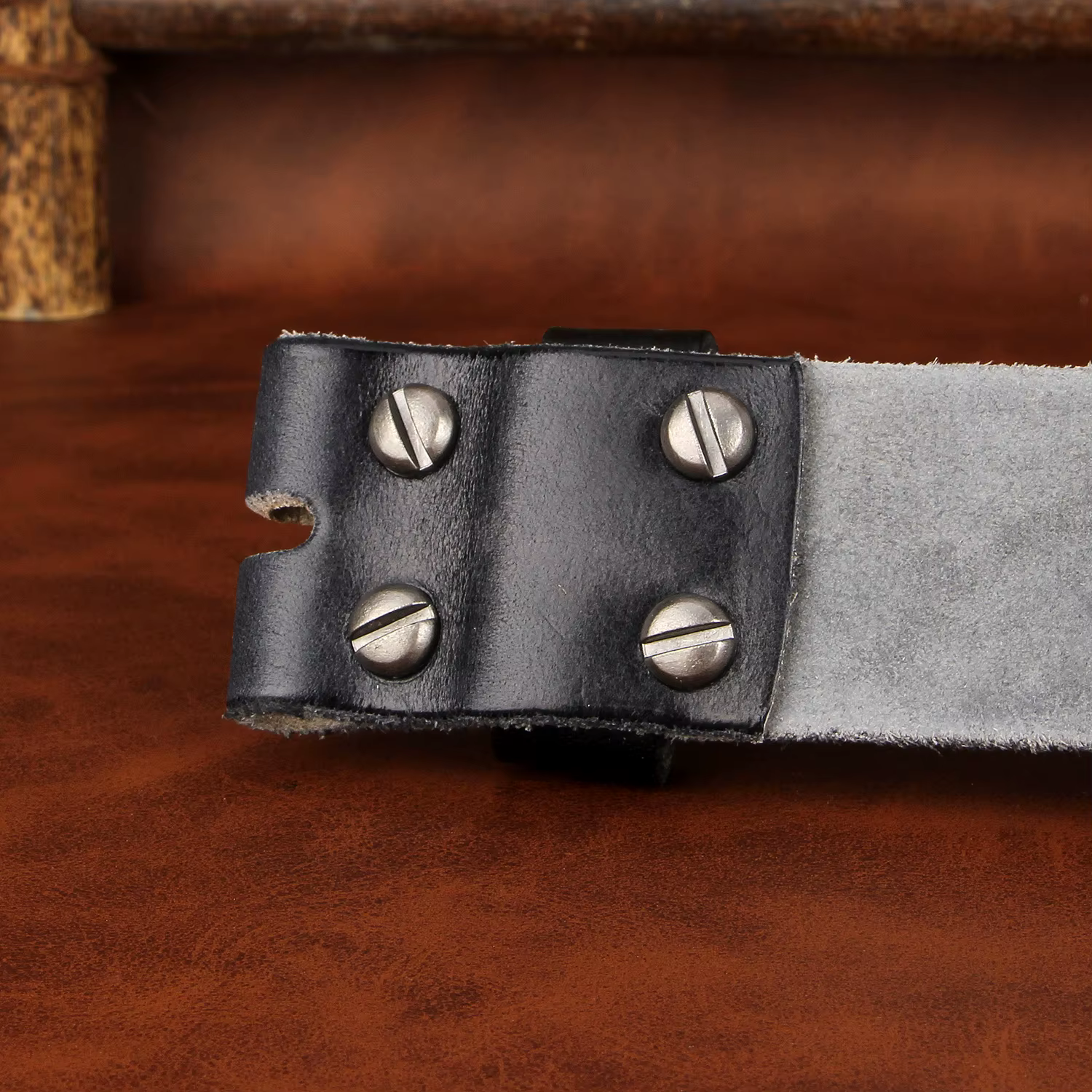 Sogefimen ceinture pour hommes sans boucle ceintures en cuir pleine fleur