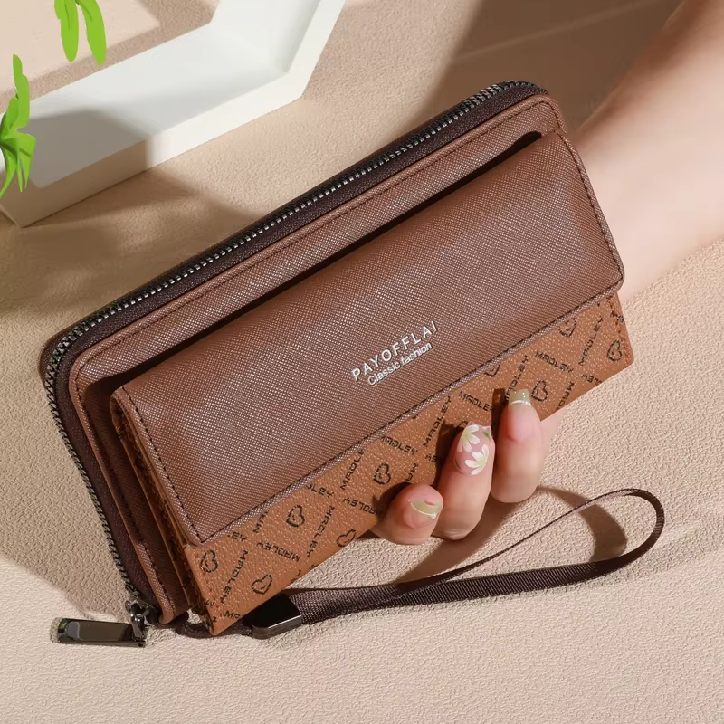 Portefeuille classique en simili cuir pour hommes
