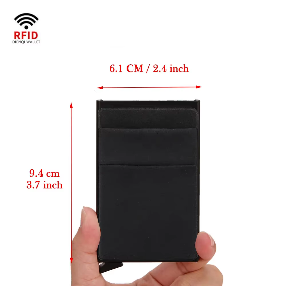 Rfid portefeuille intelligent porte-carte en métal mince