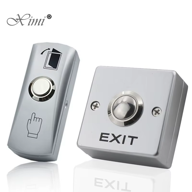 Bouton de sortie de porte en alliage de zinc, interrupteur poussoir pour système de contrôle d'accès de porte, pour ouvrir la porte
