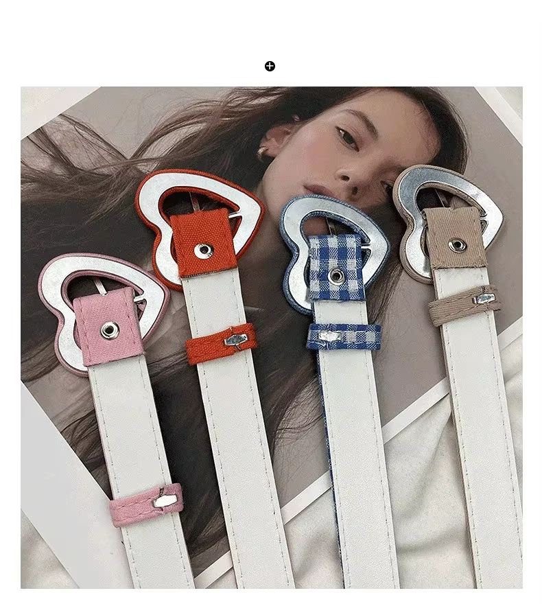 Ceinture en jean en forme de cœur pour femmes