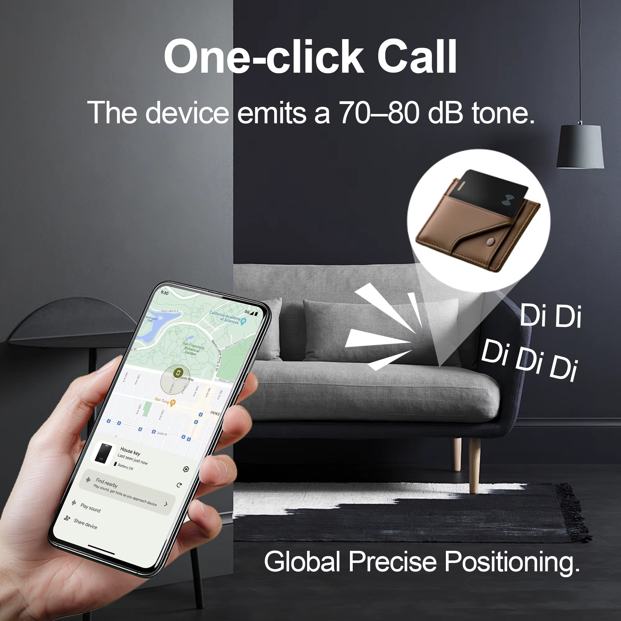 Portefeuille Anti-perte, carte Android, suivi de localisation, GPS, étiquette intelligente, fonctionne avec Google Find My App, dispositif Bluetooth, Charge sans fil