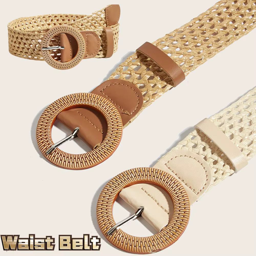 1 ceinture élastique tressée pour femme
