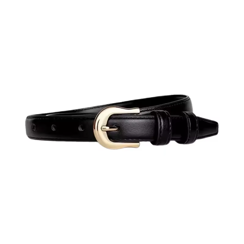 Ceinture d'été marron avec détails raffinés pour pantalon western
