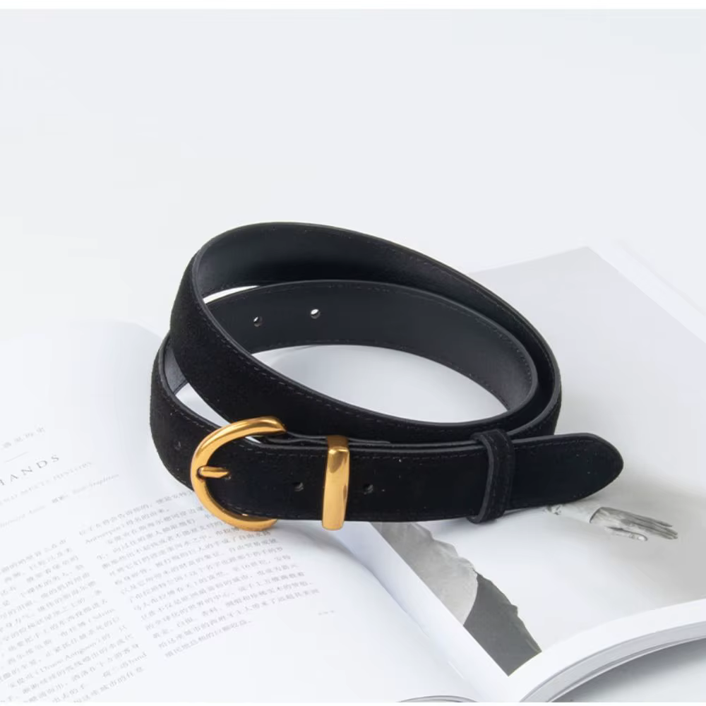 Ceinture en cuir suédé pour femme