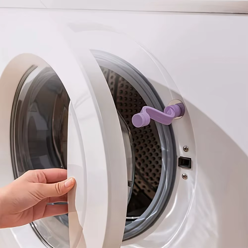 1 serrure de sécurité pour porte de buanderie - ventilée et anti-moisissure, clip de protection pour machine à laver et baignoire, 0,79x3,94 pouces