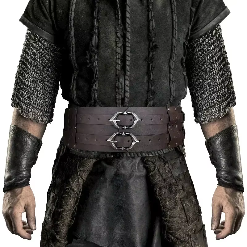 Ceinture en cuir à double largeur pour hommes