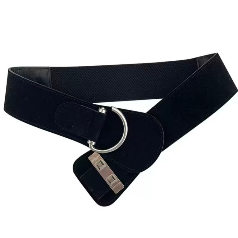 Ceinture large en daim pour femmes