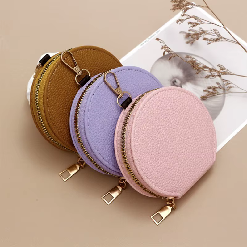Mini portefeuille rond pour femmes