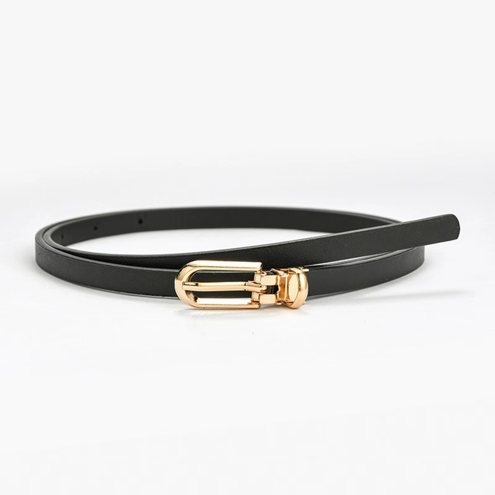 Nouvelles femmes ceintures mode réglable en cuir Pu ceinture mince pour les filles boucle en or sangle robe chandails manteaux ceintures de taille maigres