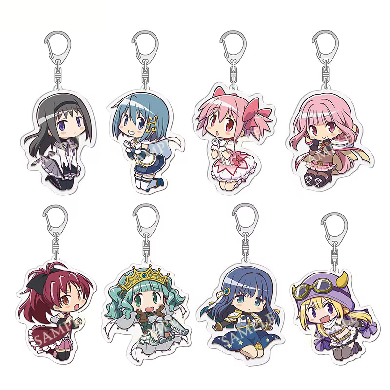 Porte-clés Anime Puella Magi Madoka Magica, Kaname Akemi Homura, Miki Sayaka, Tomoe Mami, Kyoko, pour les fans, cadeaux, bijoux