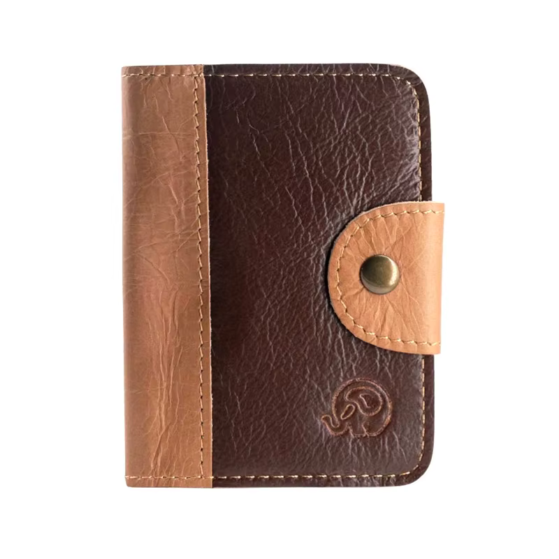 Porte-cartes en cuir véritable pour hommes