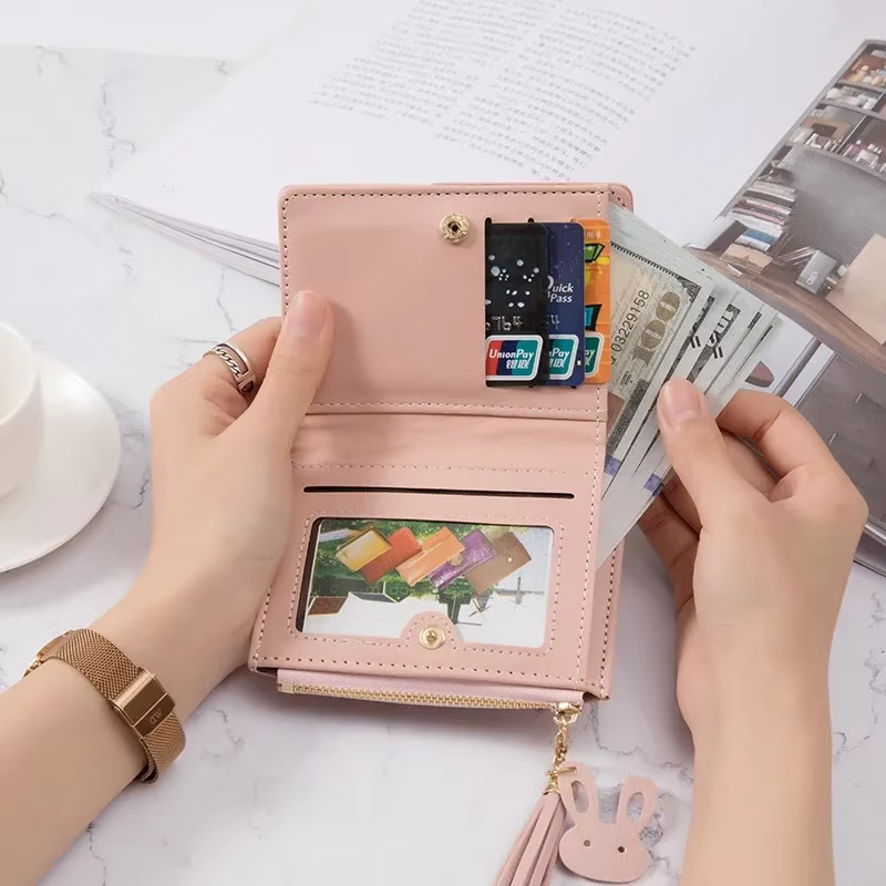 Portefeuille pour femme en cuir PU