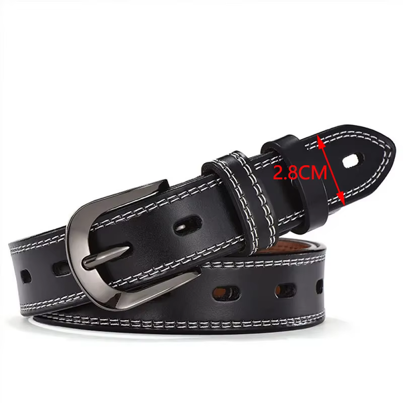 Ceinture en cuir véritable pour femmes
