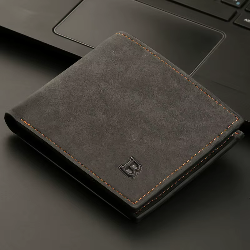 Petits portefeuilles en cuir rétro pour hommes