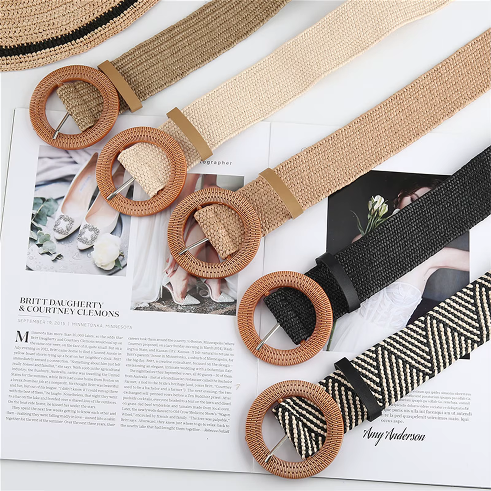 Ceinture en raphia