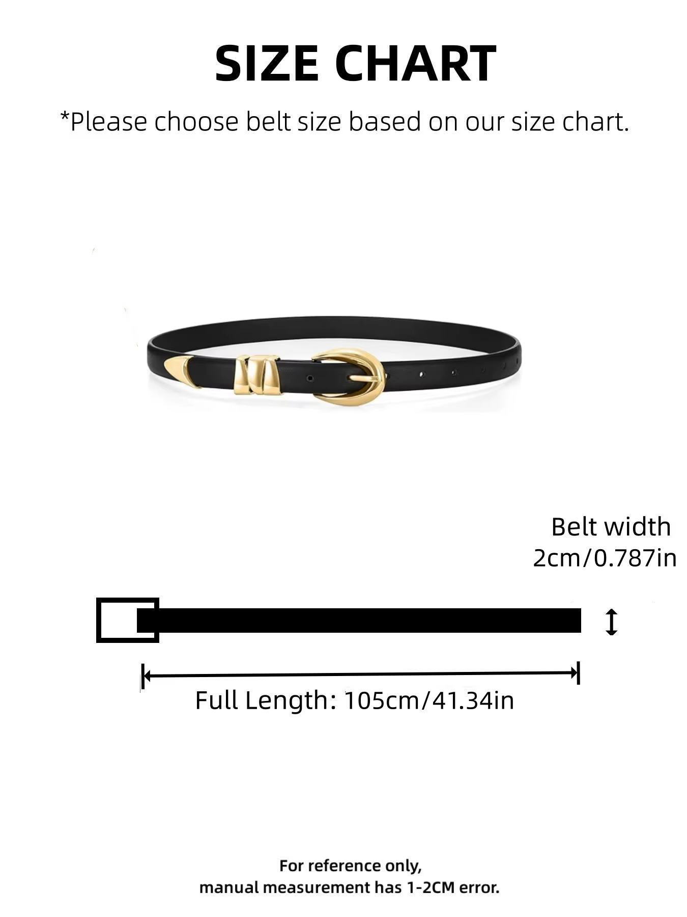 Ceinture en PU ajustée pour femme