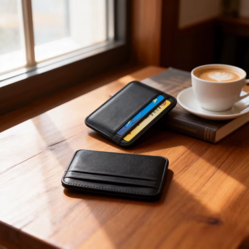 Porte-cartes en cuir véritable, portefeuille de luxe pour cartes, porte-cartes de visite, portefeuille fin et petit, sac à cartes en peau de mouton pour hommes et femmes