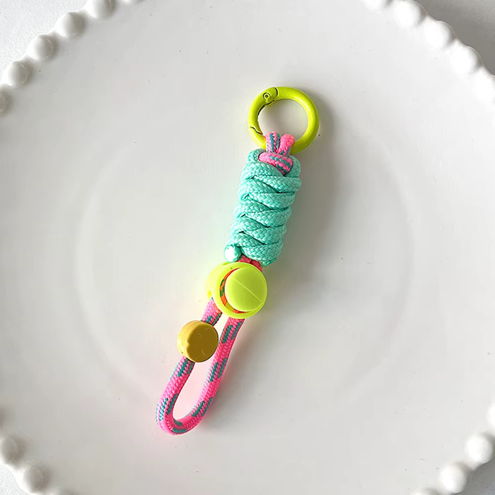 Porte-clés de mode créatif tressé lanière