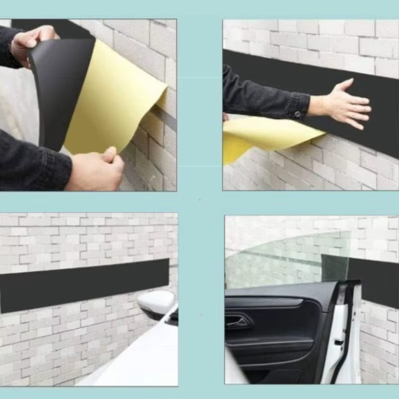 Protection de porte de voiture en caoutchouc pour garage 200 x 20 cm, protection murale de style automobile, pare-chocs de sécurité pour stationnement